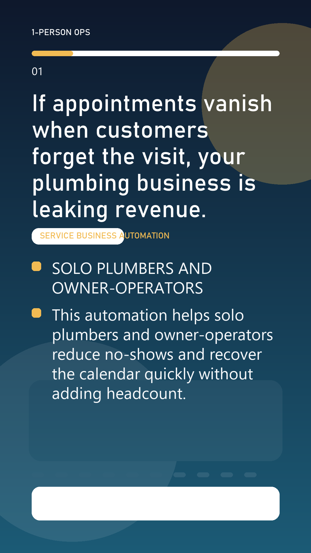 No-Show Reschedule Sequence for plumbing business